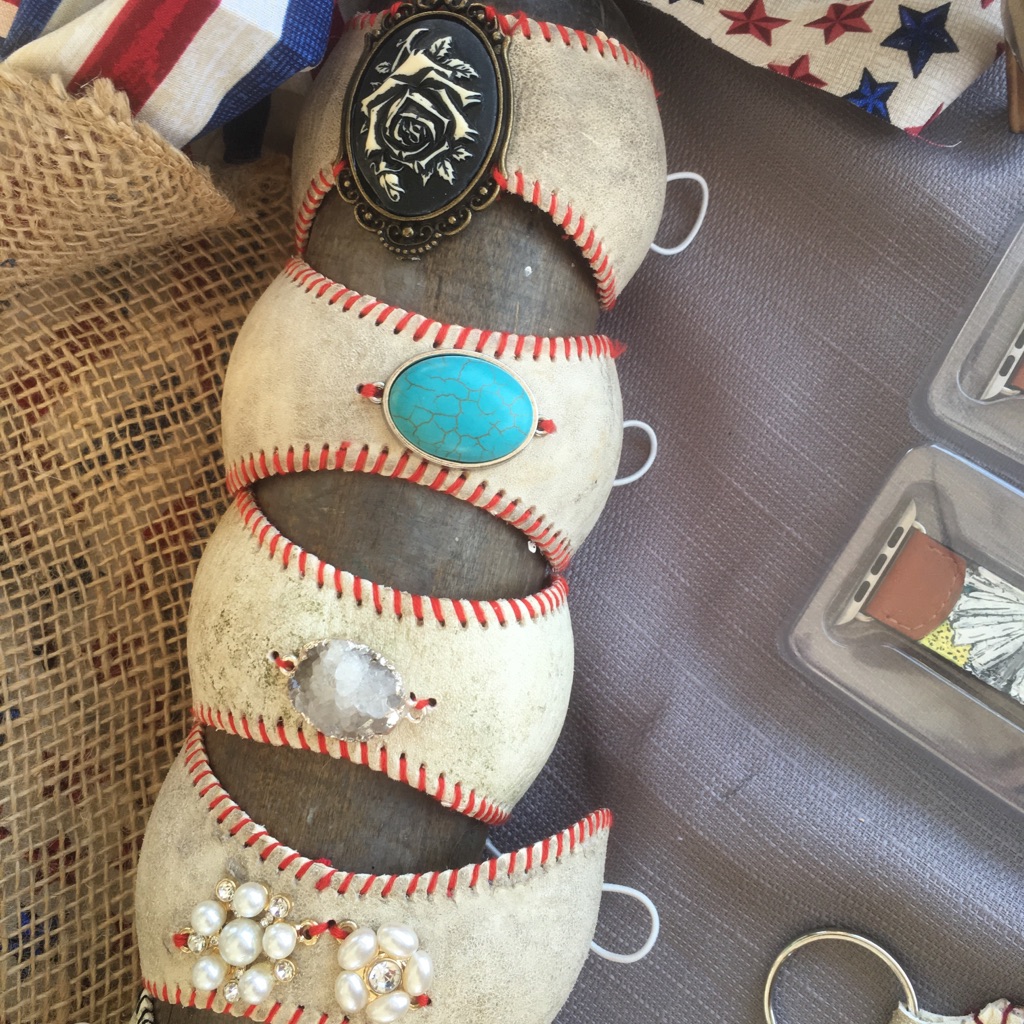 Baseball Cuff Bracelets